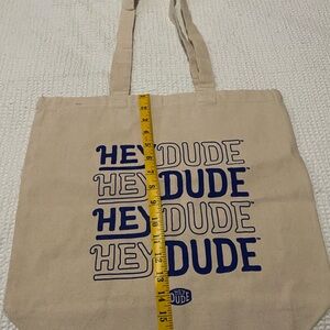 Hey Dude Tan Tote Bag